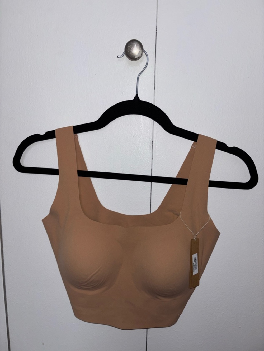 SKIMS NAKED SCOOP LONGLINE BRALETTE | OCHRE
